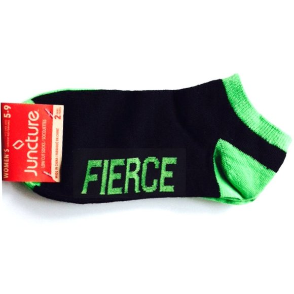*3/$15* FIERCE + Neon Green Socks - Picture 1 of 2